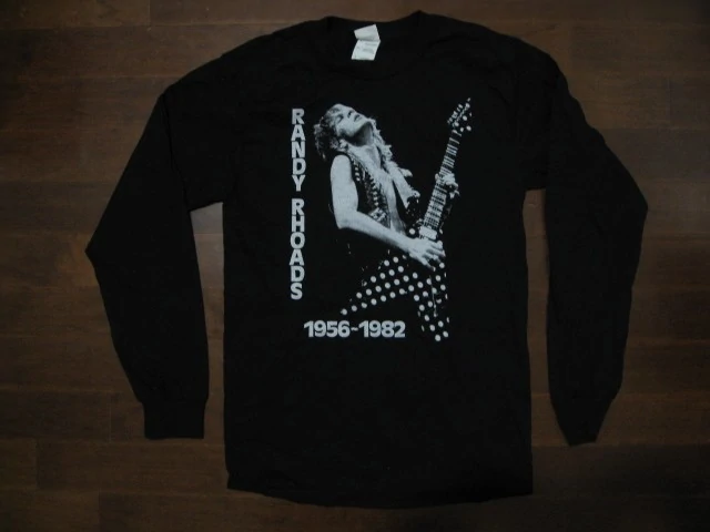 RANDY RHOADS - Vintage Two Sided Print Long Sleeve Shirt