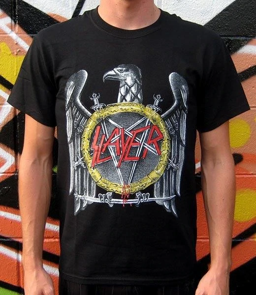 SLAYER - Silver Eagle Logo -T-Shirt